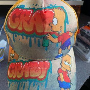 THE SIMPSONS-SKATER SNAPBACK HAT CAP BART SIMPSONS CRAZY RARE ITEM